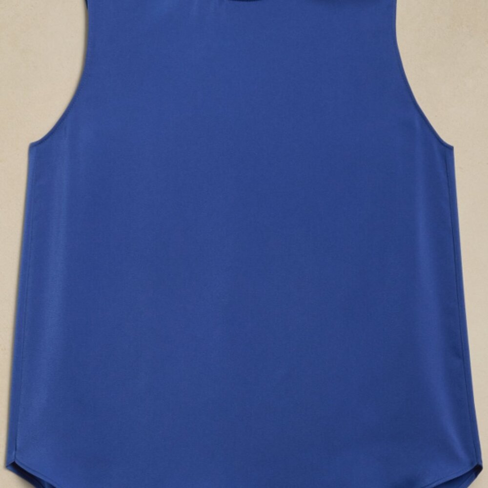 NWT Banana Republic Shell Tank - Womens Size Medium Color Lazuli Blue - Picture 3 of 4